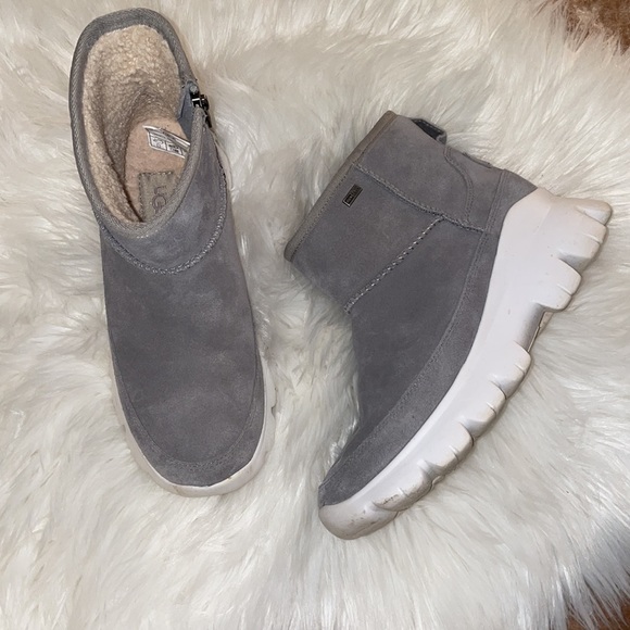 UGG Sherpa lined chunky grey shoes - Picture 3 of 6